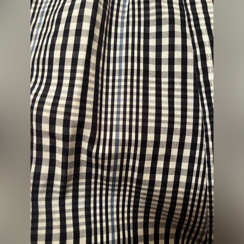NWT J Crew Sleeveless Blue Plaid Mini Dress with Ruffle Hem Size 12 - Picture 7 of 10